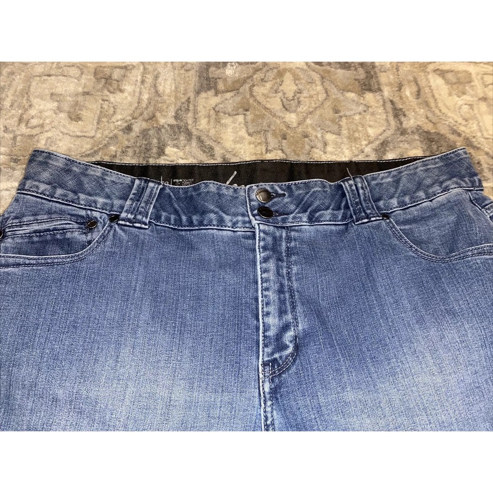 Lane Bryant Womens plus 20W 20 Straight Leg Tighter Tummy Stretchy Blue‎ Jeans - Picture 3 of 6